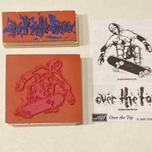 Set Of‎ 2 2005 Stampin Up Skateboard Stamps